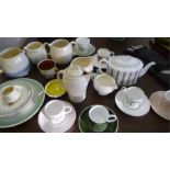 A large quantity of various Susie Cooper china including coffee pots, tea pots, cups and saucers etc