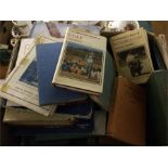 A quantity of vintage books including various Observer volumes