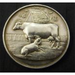 A silver medallion "The British Dairy Farmer Association" presented in 1898 for "Best Leghorn"