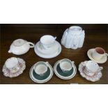 Quantity of various china including, Clarice Cliff jug, Susie Cooper tea cups and saucers, Royal