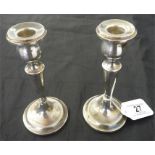 Pair of silver candlesticks