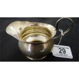 A small hallmarked silver cream jug- 62g