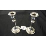 Pair of silver candlesticks