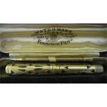 A gold plated Watermans Ideal fountain pen 0552 1/2 V, with 14ct nib,the pen has Art Nouveau styling