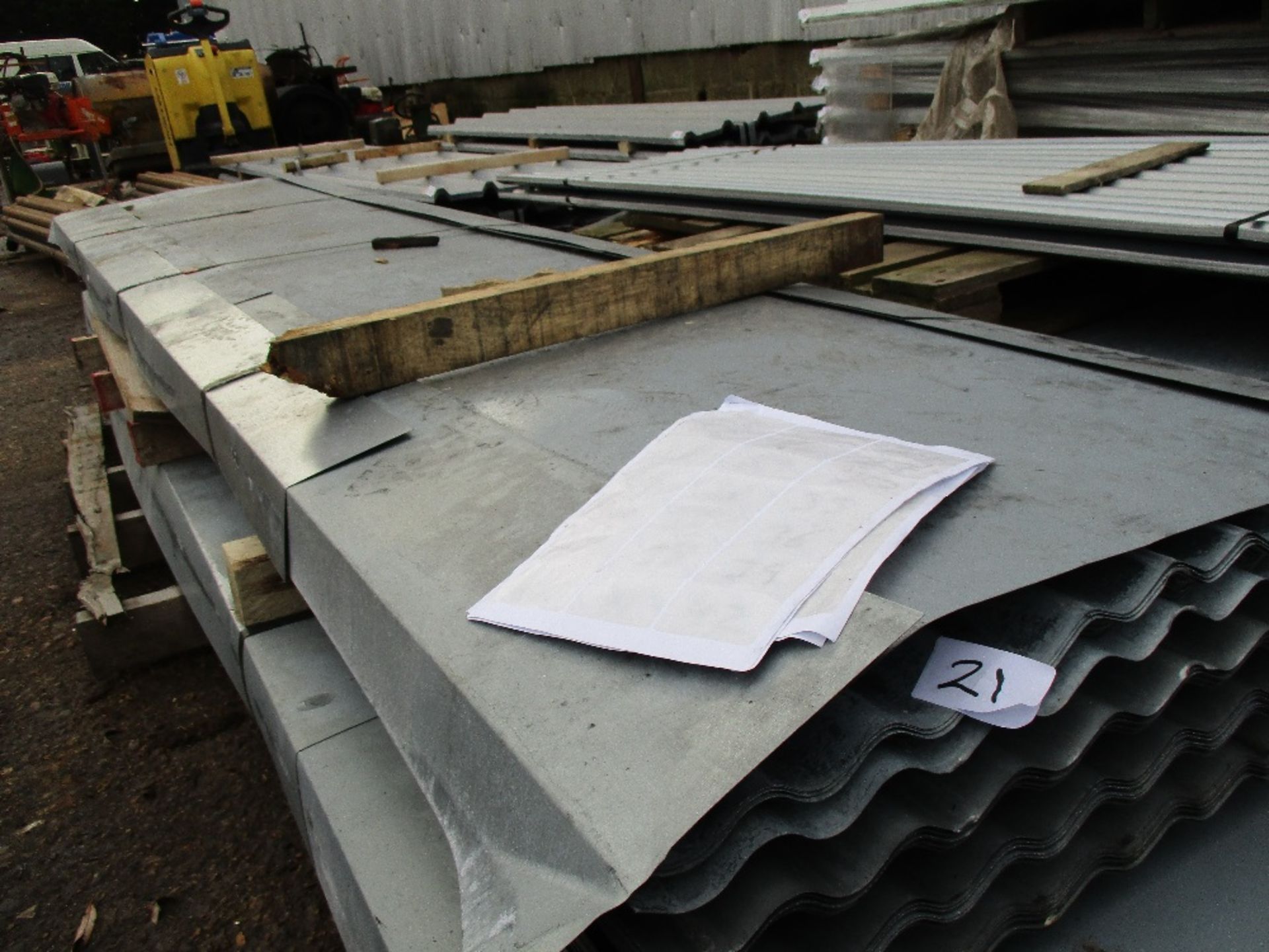 2 x packs of 25no. (50no in total) 12ft corrugated galvanised roof sheets