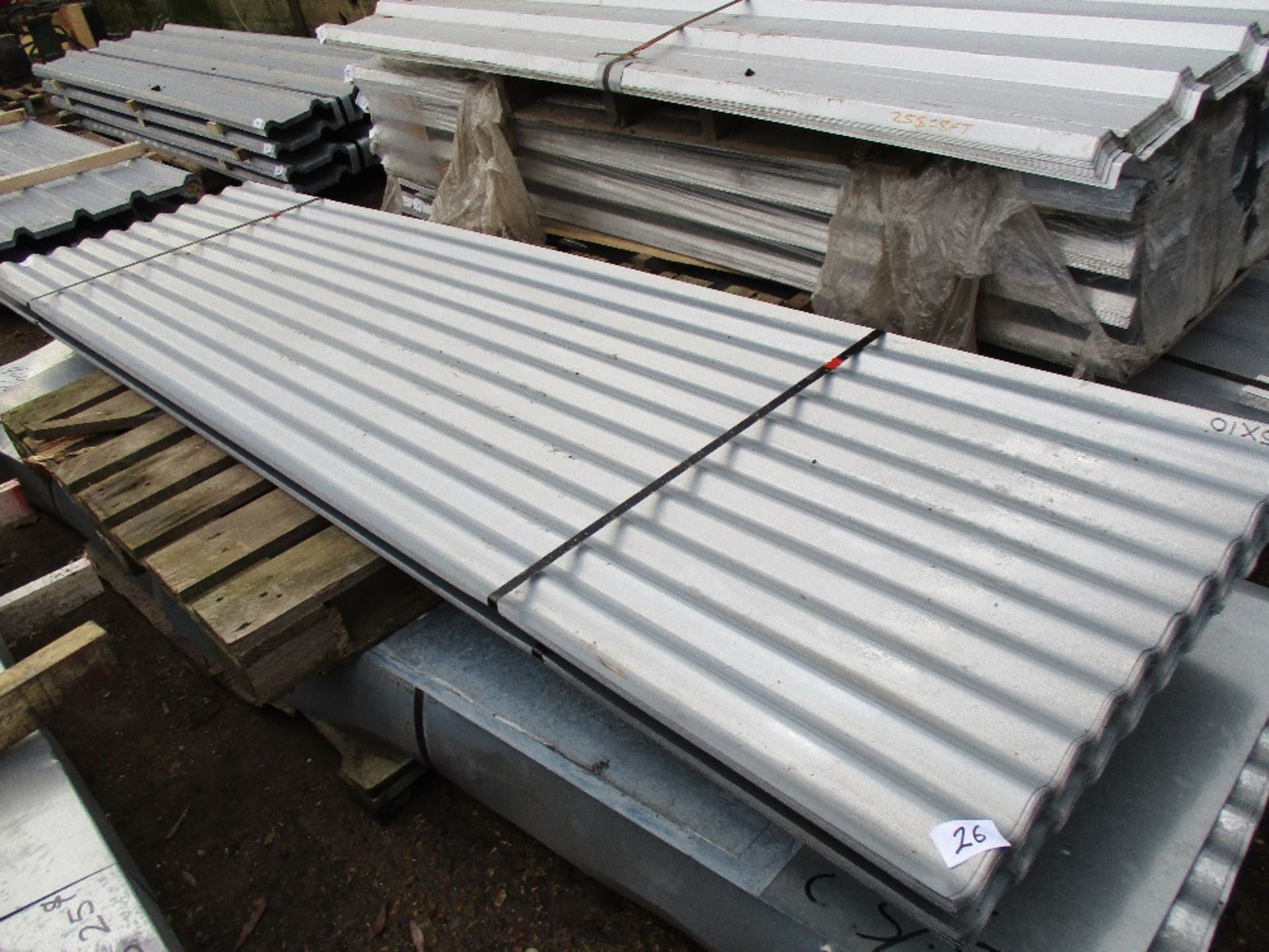 2 x packs of 25no. (50no in total) 10ft corrugated galvanised roof sheets