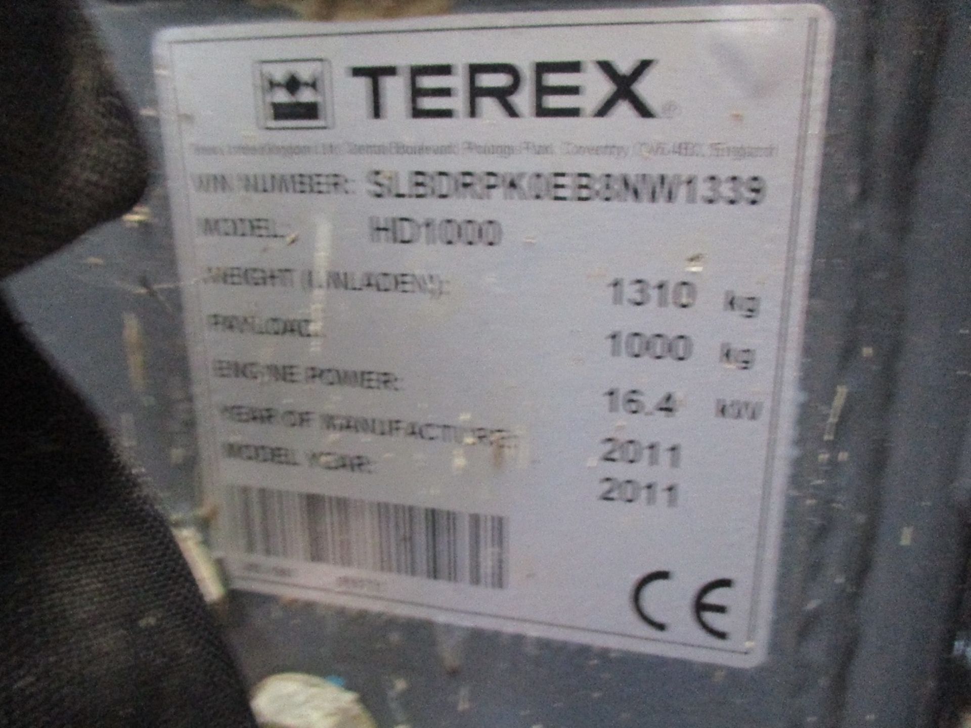 Terex HD1000 high tip skip loading dumper yr2011 - Image 2 of 7