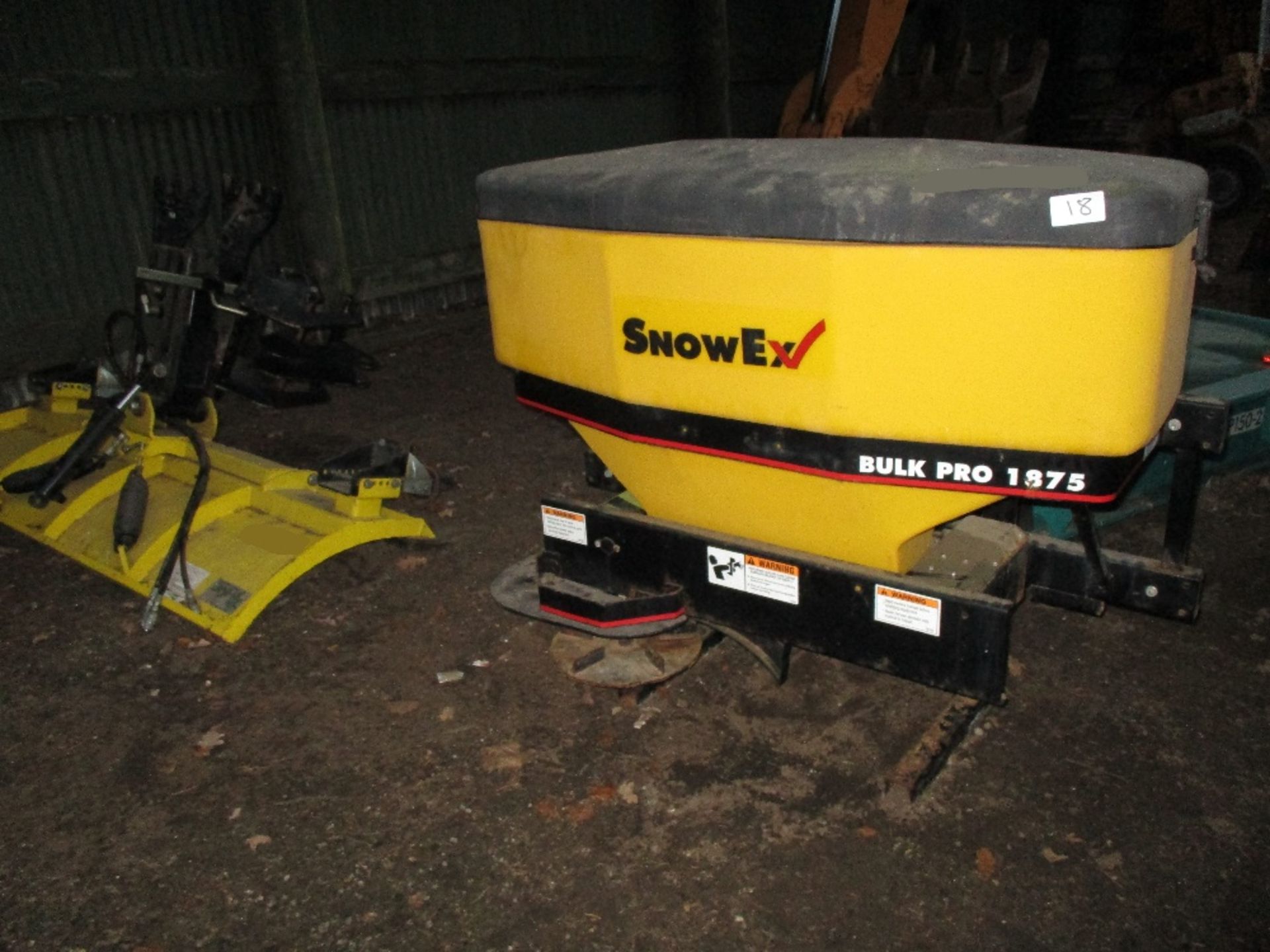 SNOW PLOUGH AND SPREADER UNIT...EX GOLF COURSE MAINTENANCE COMPANY