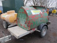 TOWED ABBI DIESEL BOWSER WITH K2 PUMP 950 litre capacity