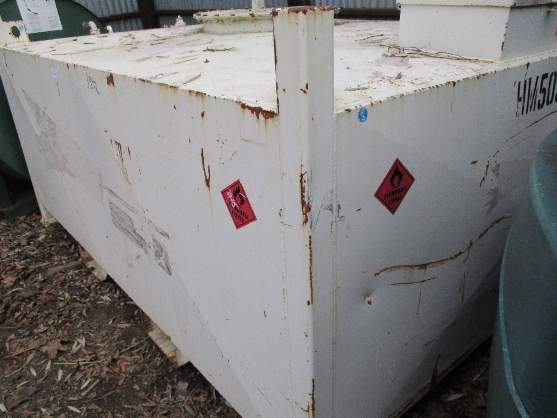 Large capacity bunded static fuel tank previously used for generator