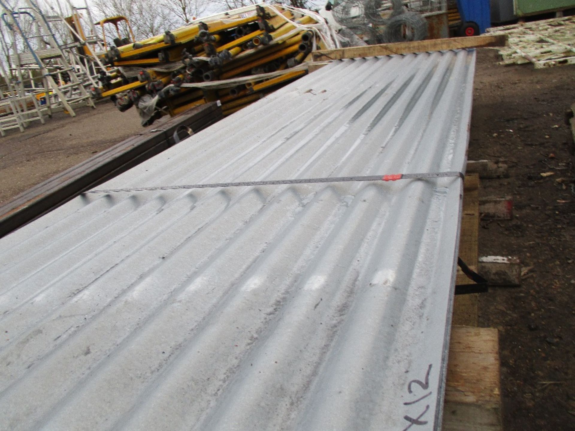 2 X Packs of 25no. 12ft galvanised corrugated roof sheets..50 SHEETS INTOTAL