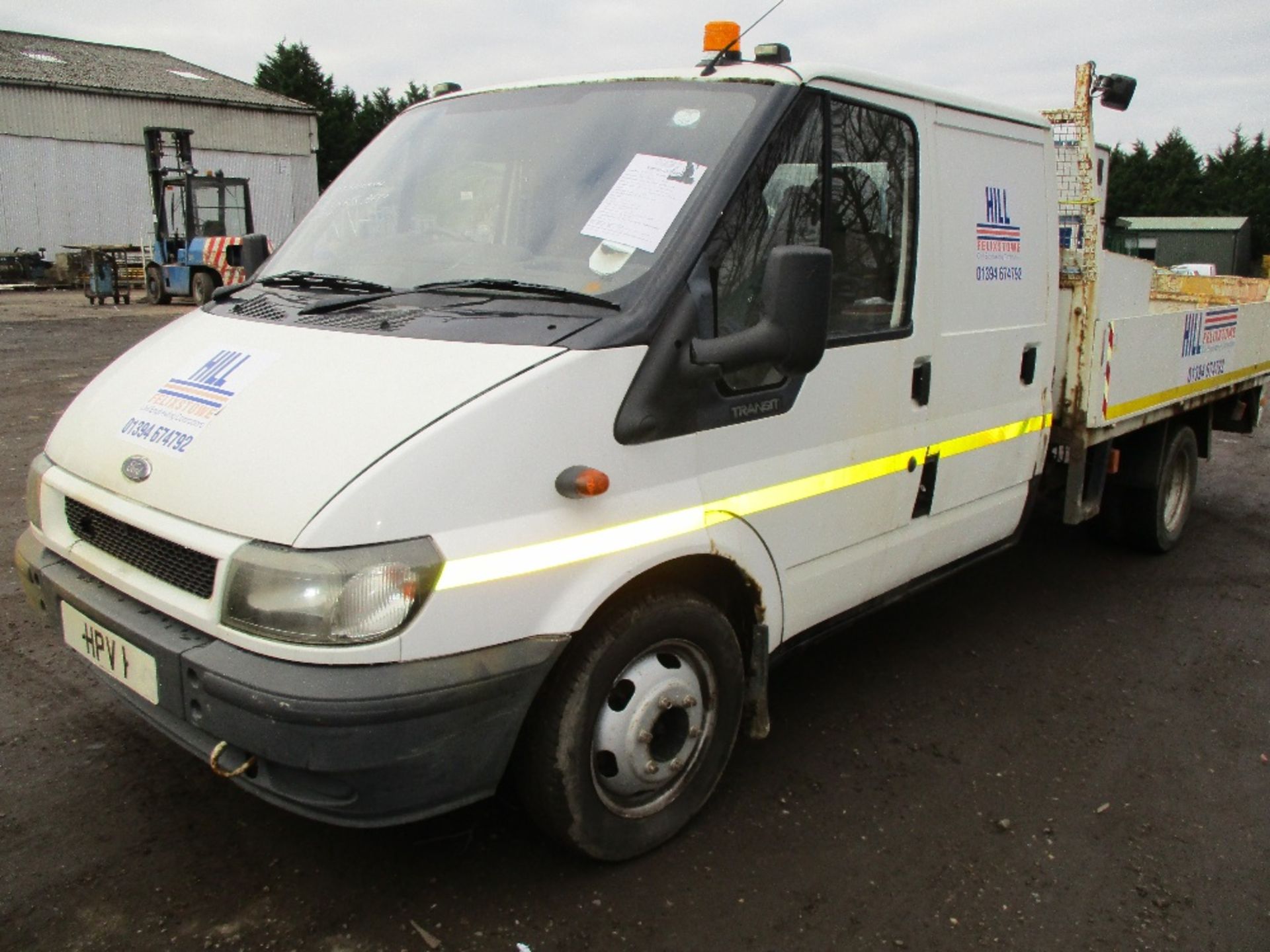 Ford Transit double cab drop side bodied truck c/w tail lift reg.