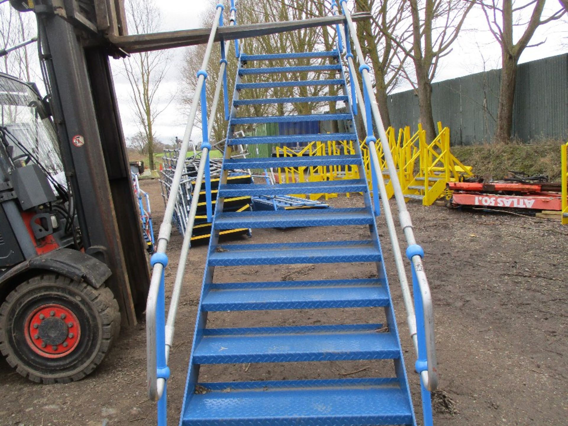 3 X STEEL STAIRCASES SUITABLE FOR MEZZANINE OR OTHER ACCESS REQUIREMENTS. - Image 2 of 4