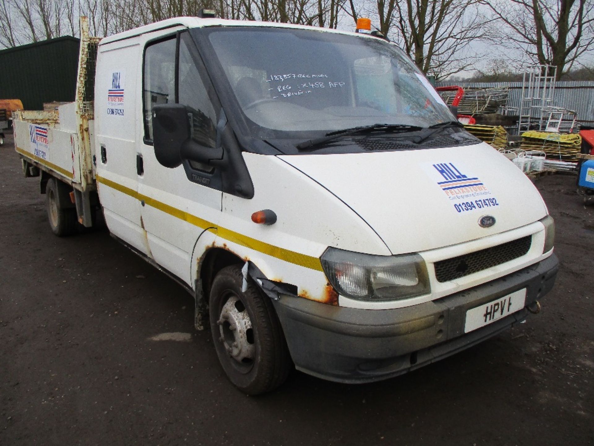 Ford Transit double cab drop side bodied truck c/w tail lift reg. - Image 2 of 10