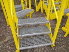 3 X 3TREAD STEPS WITH HAND RAILS 82 CM TREAD WIDTH 53CM TOP TREAD HEIGHT