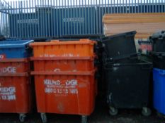 50X MIXED COLOUR WHEELIE BINS SOLD IN ONE LOT