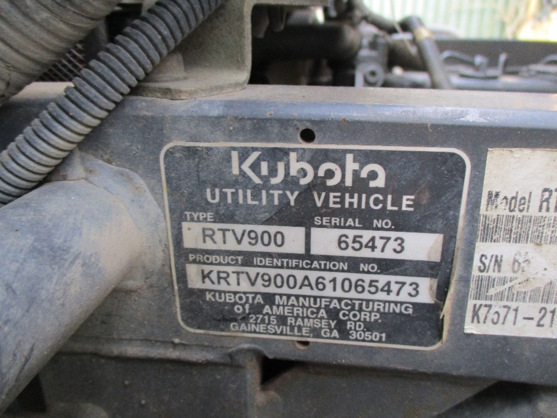 Kubota RTV900 HYDRAULIC TIP UTILITY VEHICLE - Image 5 of 5