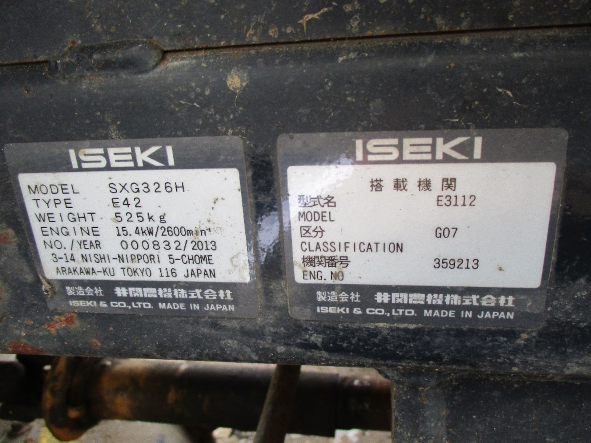 ISEKI SXG326 DIESEL RIDE ON MOWER YEAR 2013 - Image 4 of 5