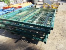 2 x pairs of green mesh covered yard gates