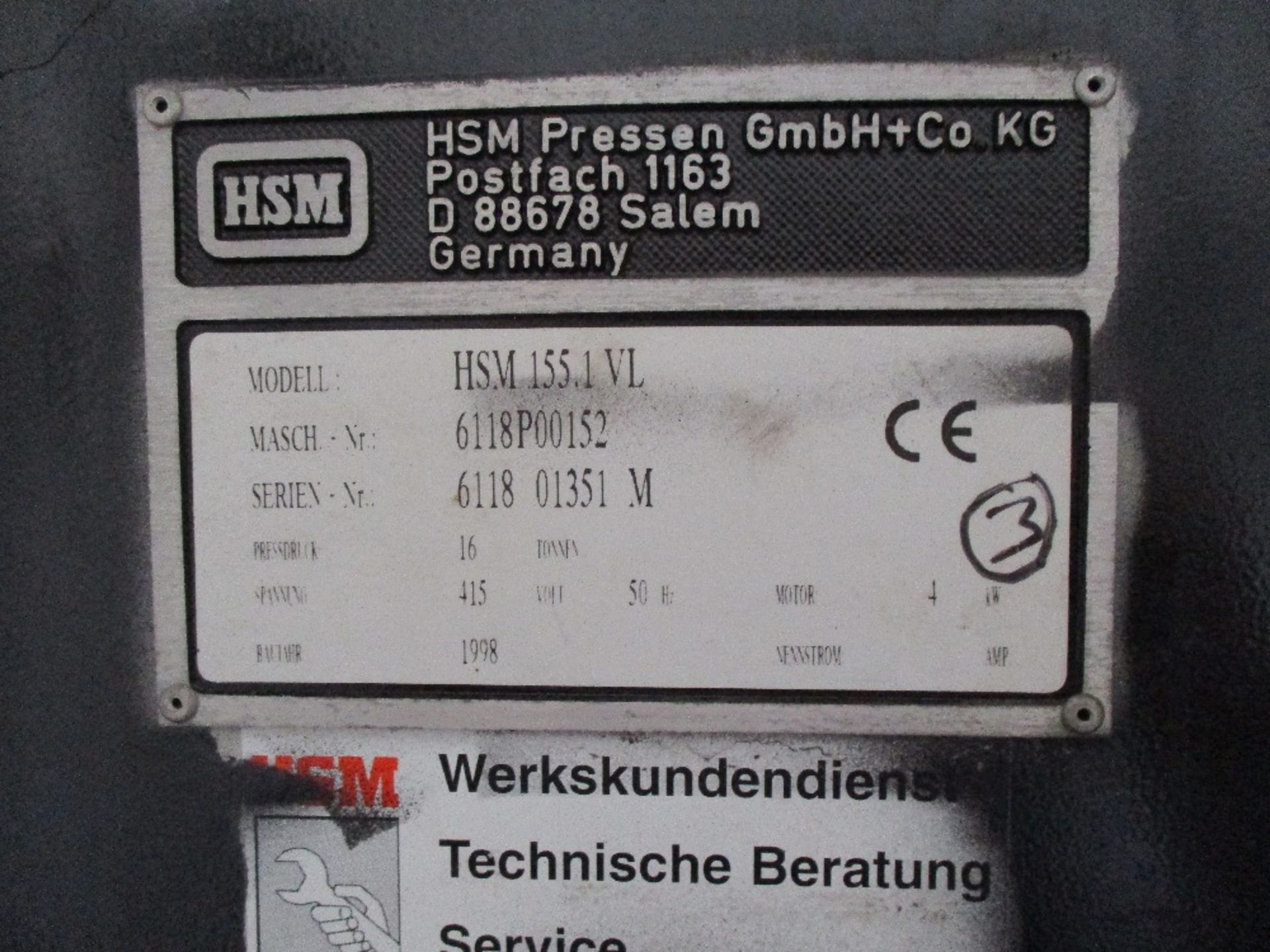 HSM 155.1VL waste compactor - Image 3 of 13