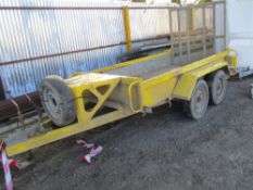 YELLOW TWIN AXLED PLANT TRAILER