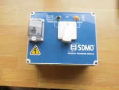 1 x NEW SDMO MANUAL CHANGE OVER PANEL, 1 PHASE, 40/100 AMP