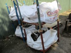 4 X BULK BAGS IN STILLAGES CONTAINING APPROXIMATELY 1000NO SCAFFOLD CLIPS