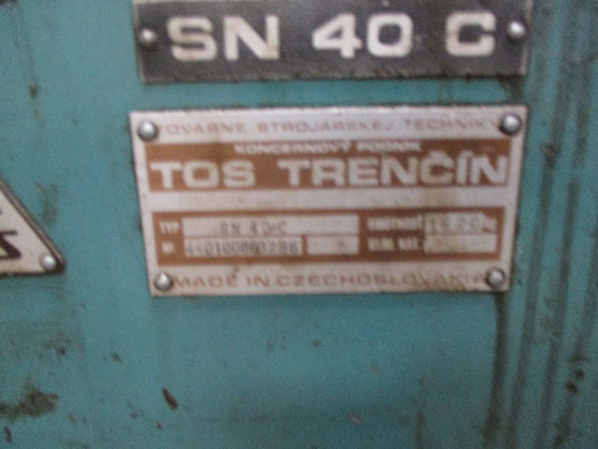 TOS TRENCIN SN40C LATHE, EX WORKSHOP CLOSURE - Image 4 of 7