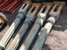 4 X DECORATIVE CAST IRON LAMP POSTS