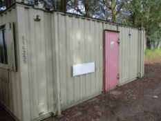 SECURE STEEL JACKLEGGED OFFICE C/W KEYS 20FT APPROX