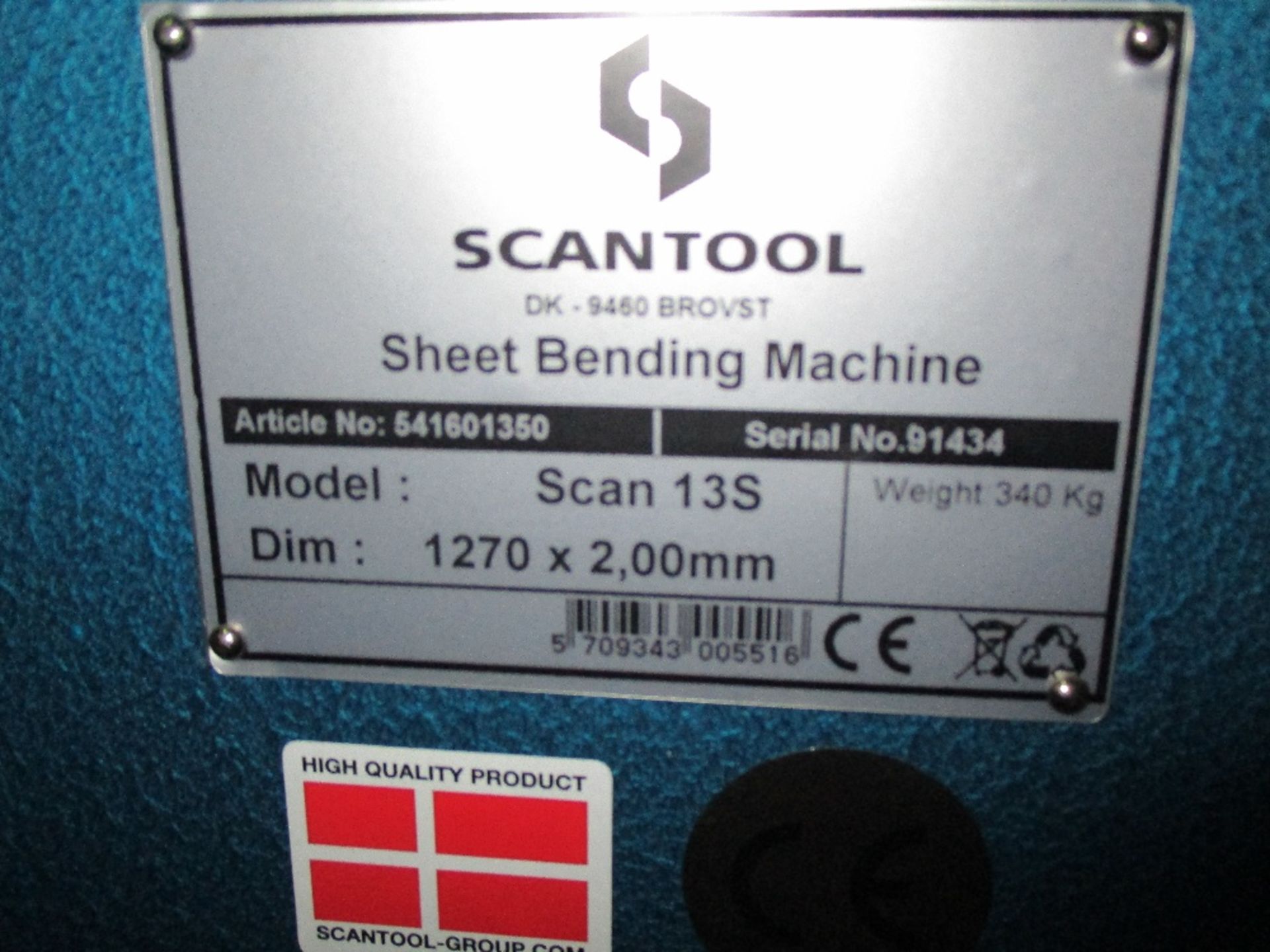 SCANTOOL SCAN135 SHEET BENDING MACHINE FOLDER - Image 4 of 5