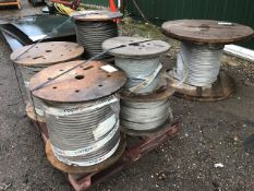 7 rolls of unused crane cable