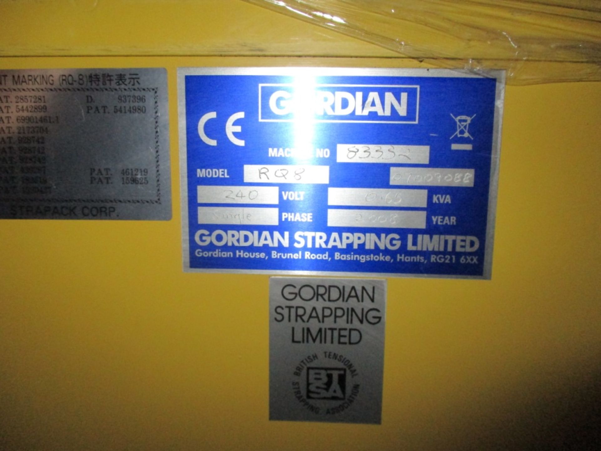 Gordian Strapping strapping machine, - Image 5 of 6