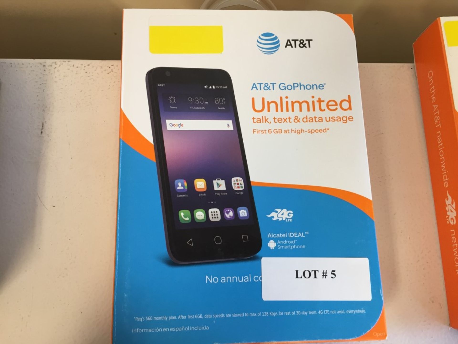 AT&T GoPhone Unlimited Talk Text & Data Usage 4G Alcatel Ideal Android Smartphone