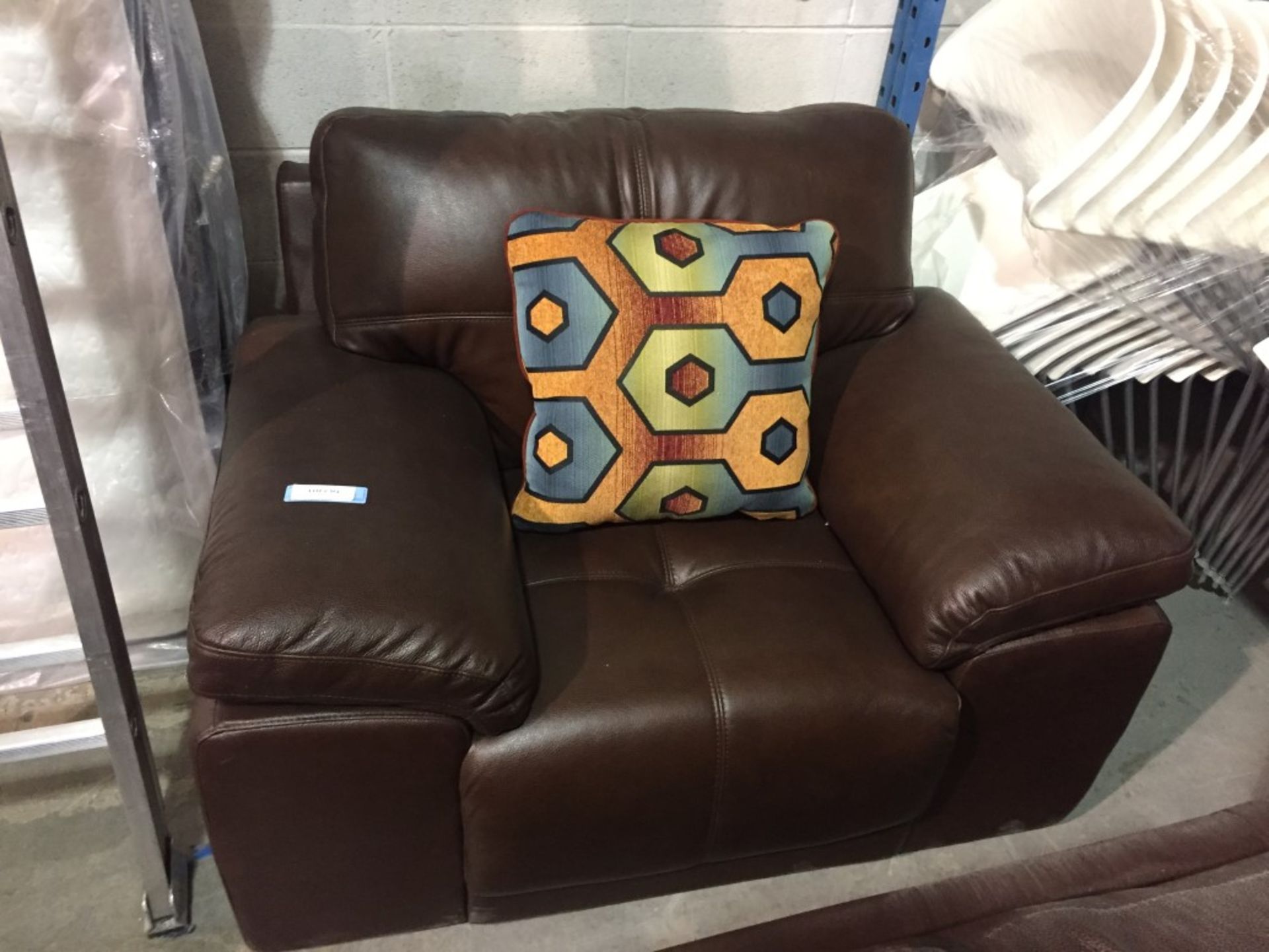 New Brown Leather Side Chair