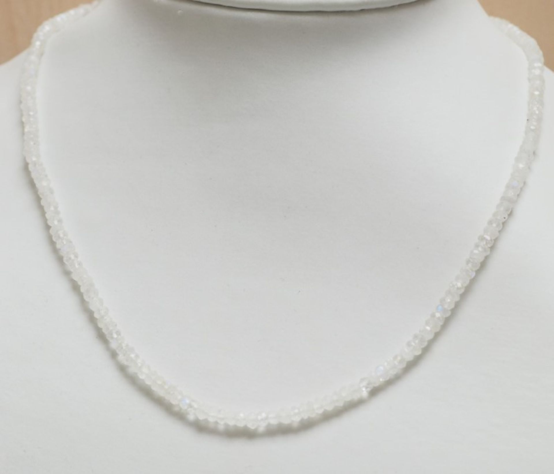 Sterling Silver Clasp Moonstone Necklace Retail $300 - Image 2 of 3