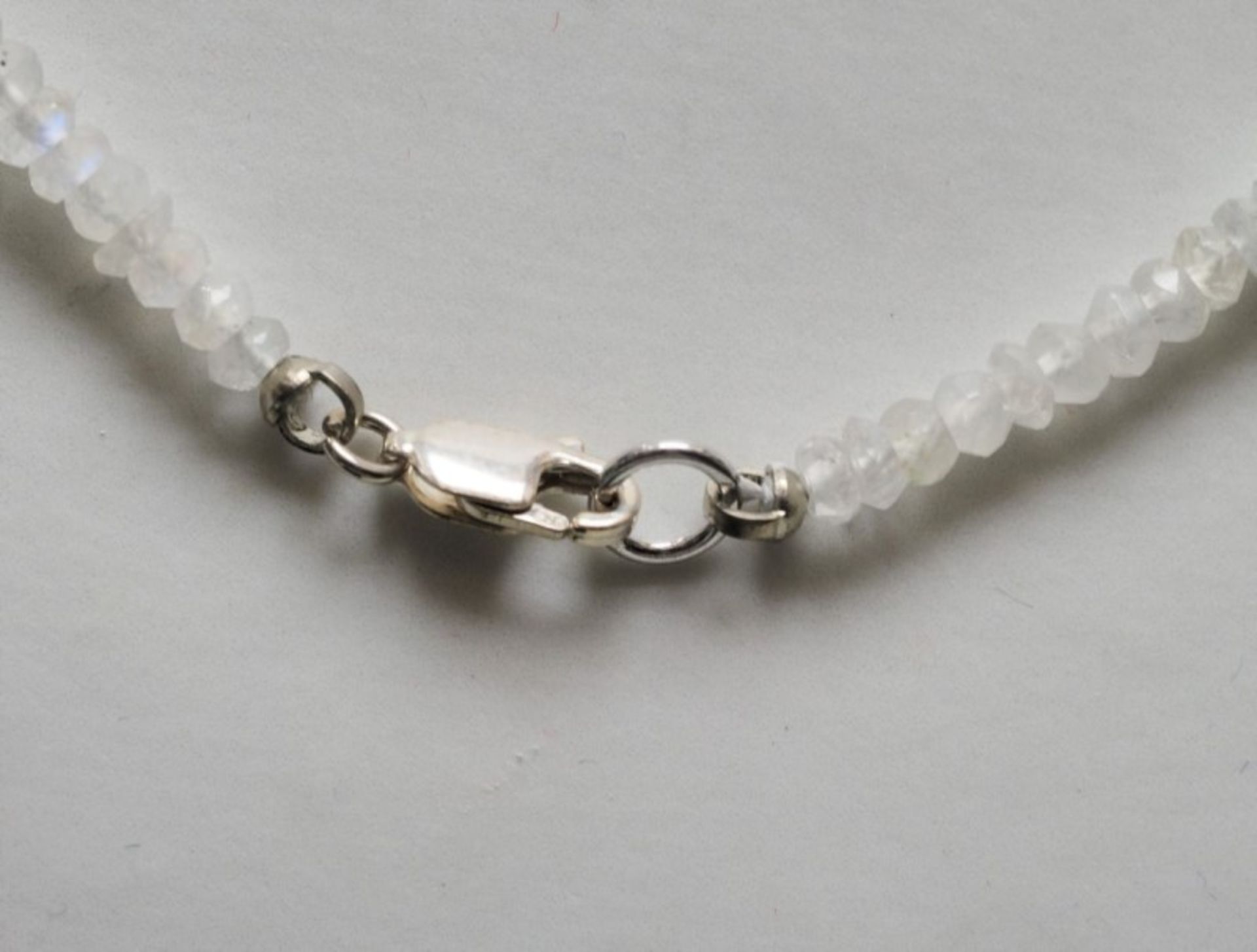 Sterling Silver Clasp Moonstone Necklace Retail $300 - Image 3 of 3