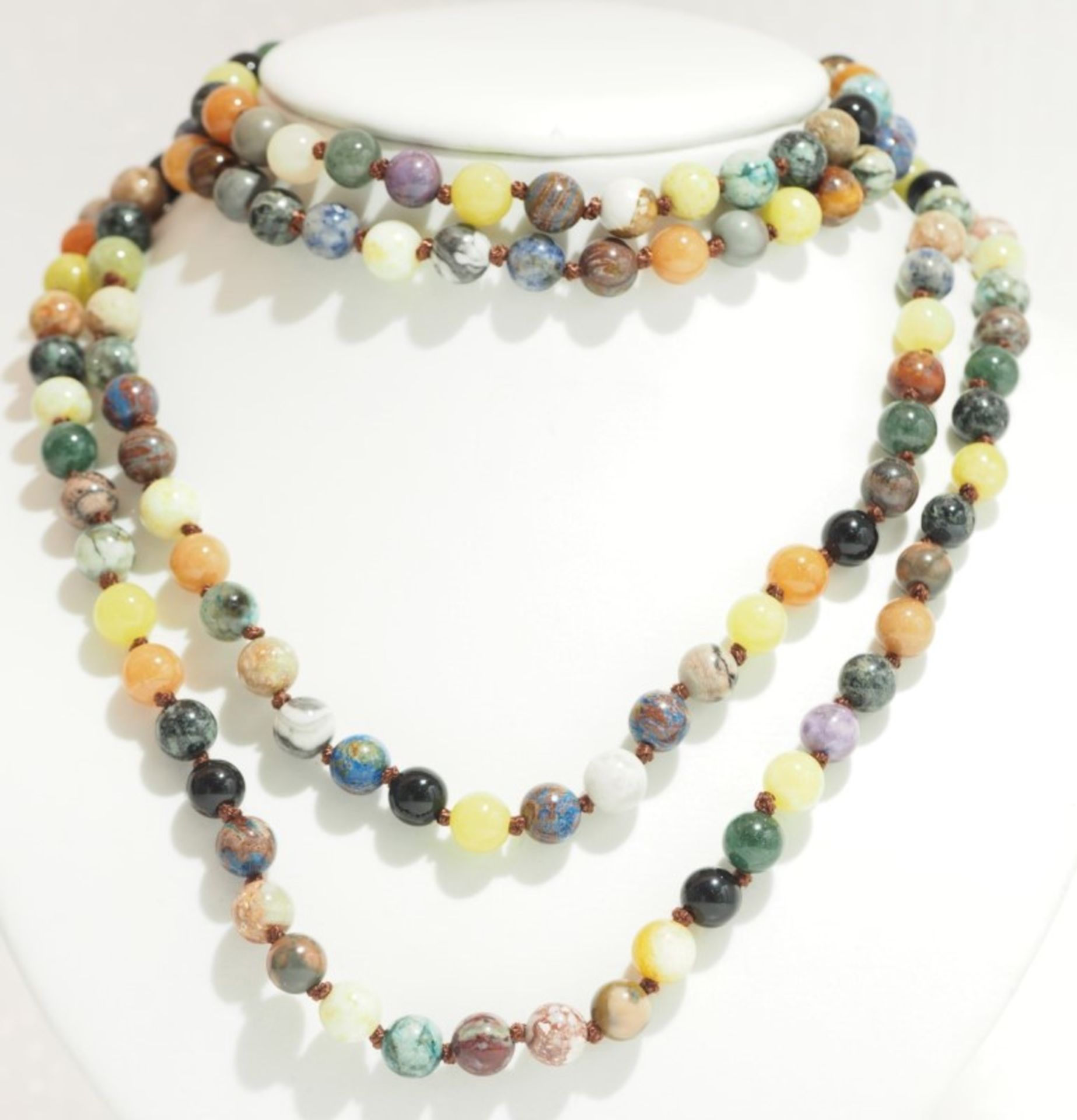 Natural Agate Necklace (56in)Insurance Value $ $421