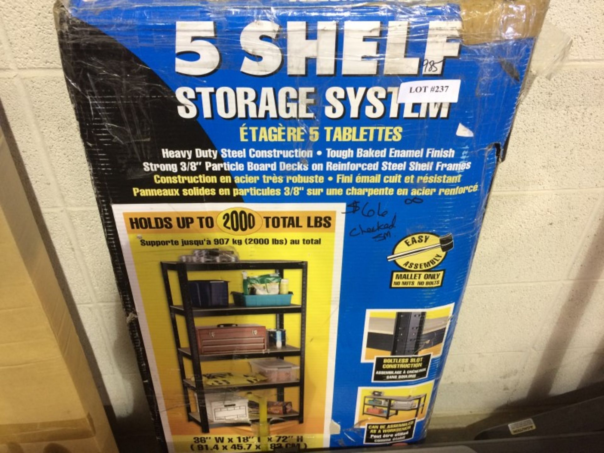 Heavy Duty 5 Shelf Storage System