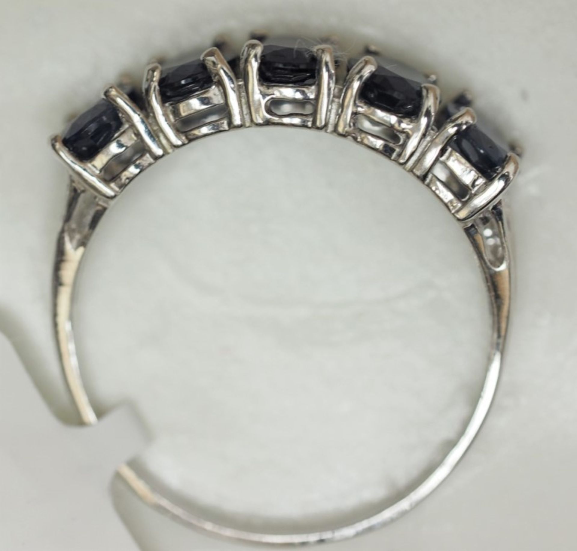 10kt White Sapphire (2.50ct) Ring Insurance Value $1200 - Image 3 of 4