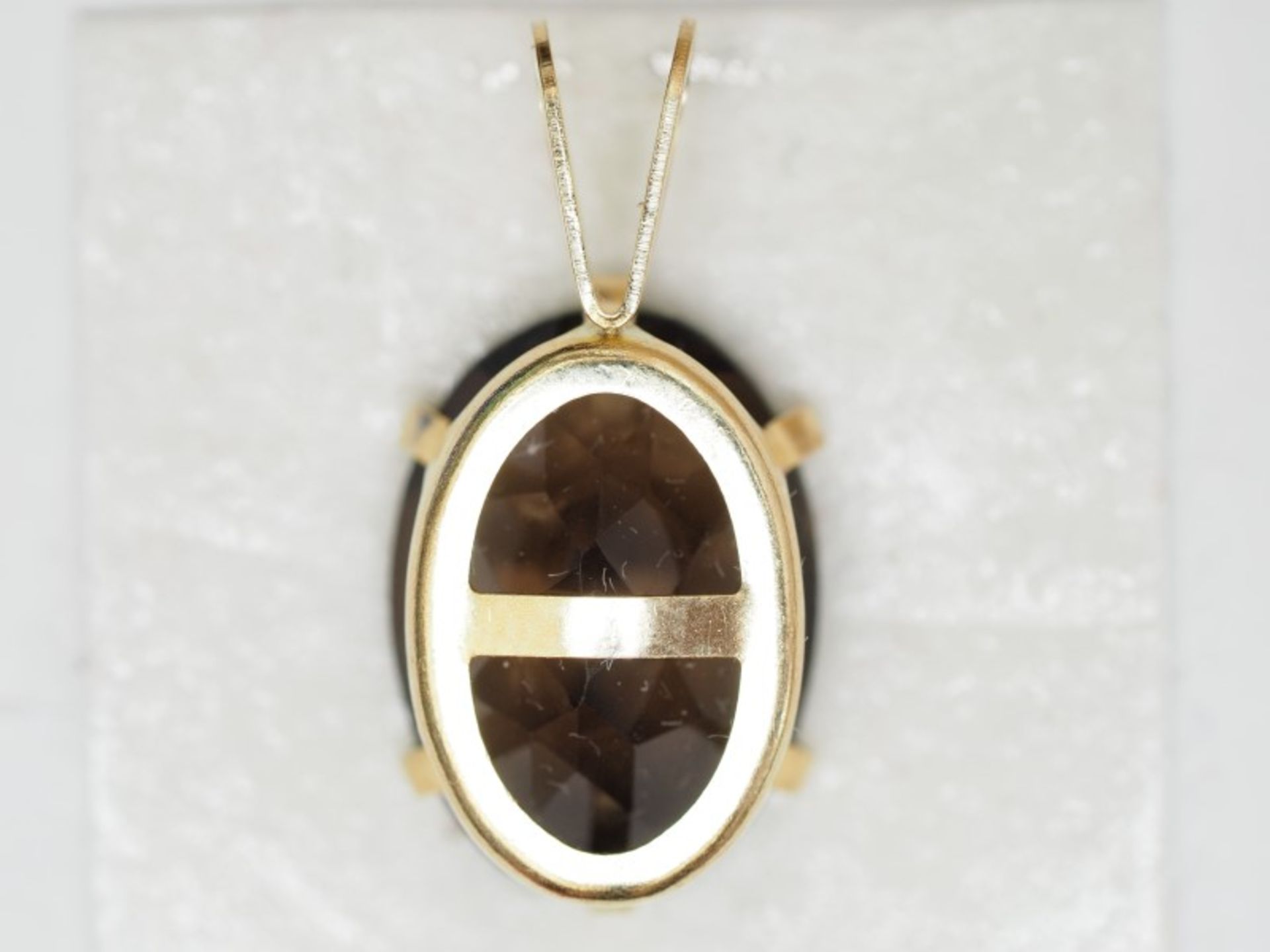 14kt Yellow Gold Smokey Quartz (4.5ct)Pendant Earrings Retail $600 - Image 2 of 3