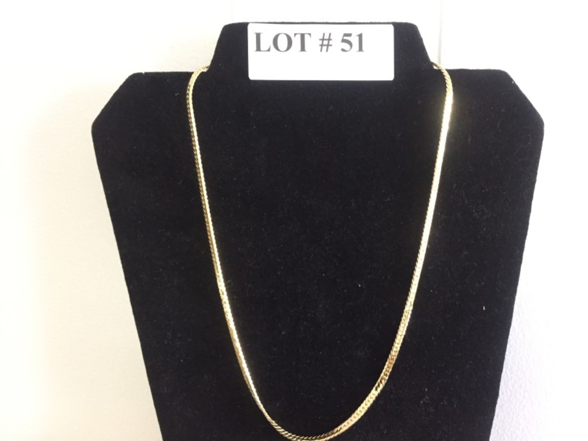 Herring Bone "18" Gold Plated Chain