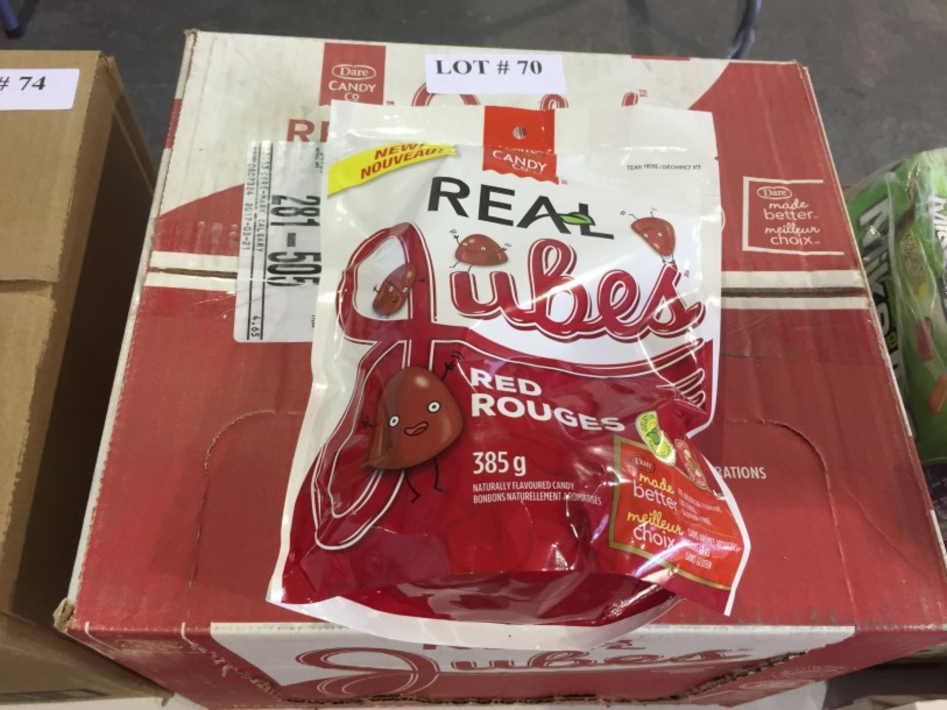 Real Jubes-(Red) Naturally Flavored Candy 2 Cases