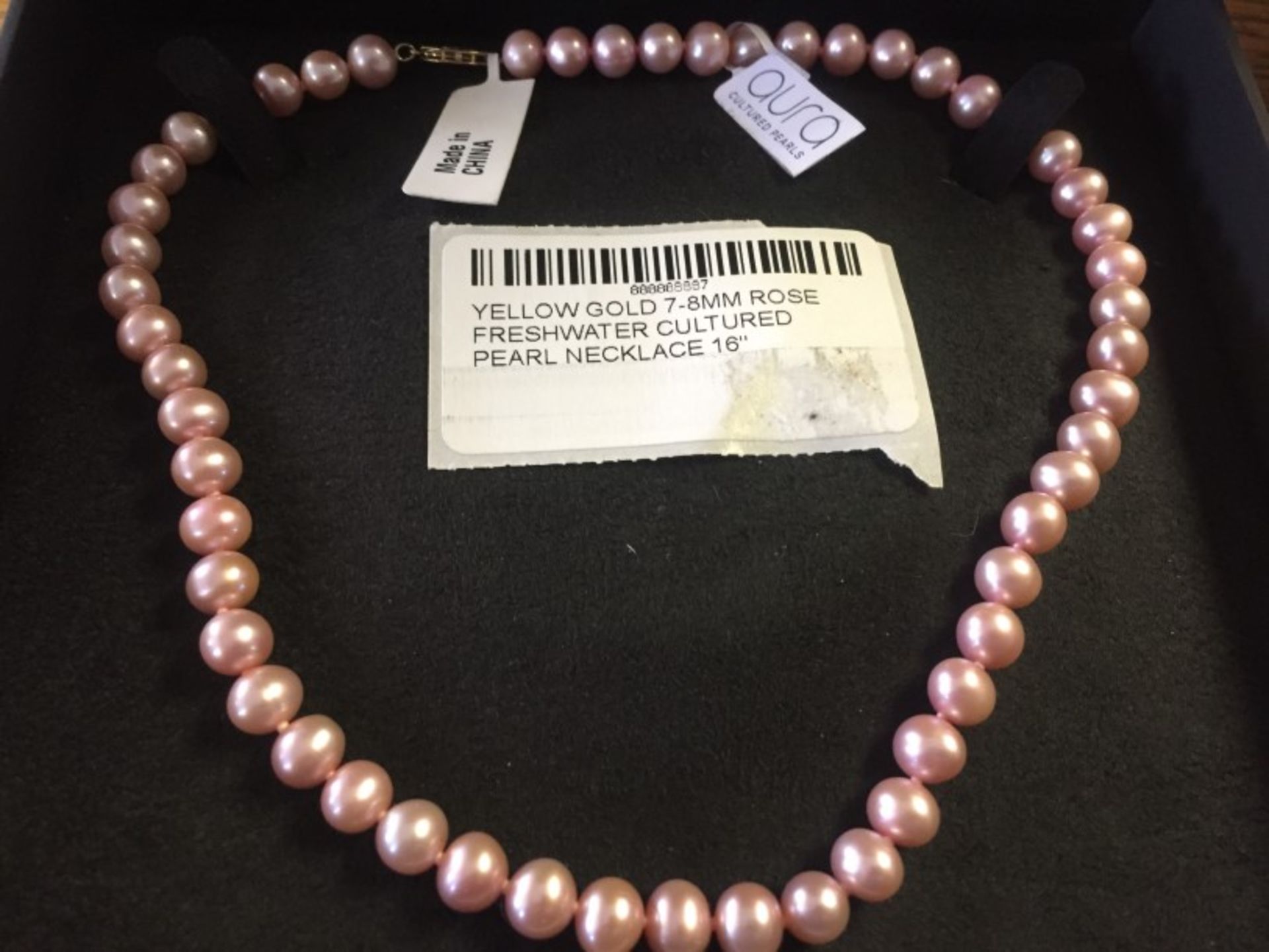 Ladies 14k Gold 7-8 mm Pearl Necklace - Image 2 of 2