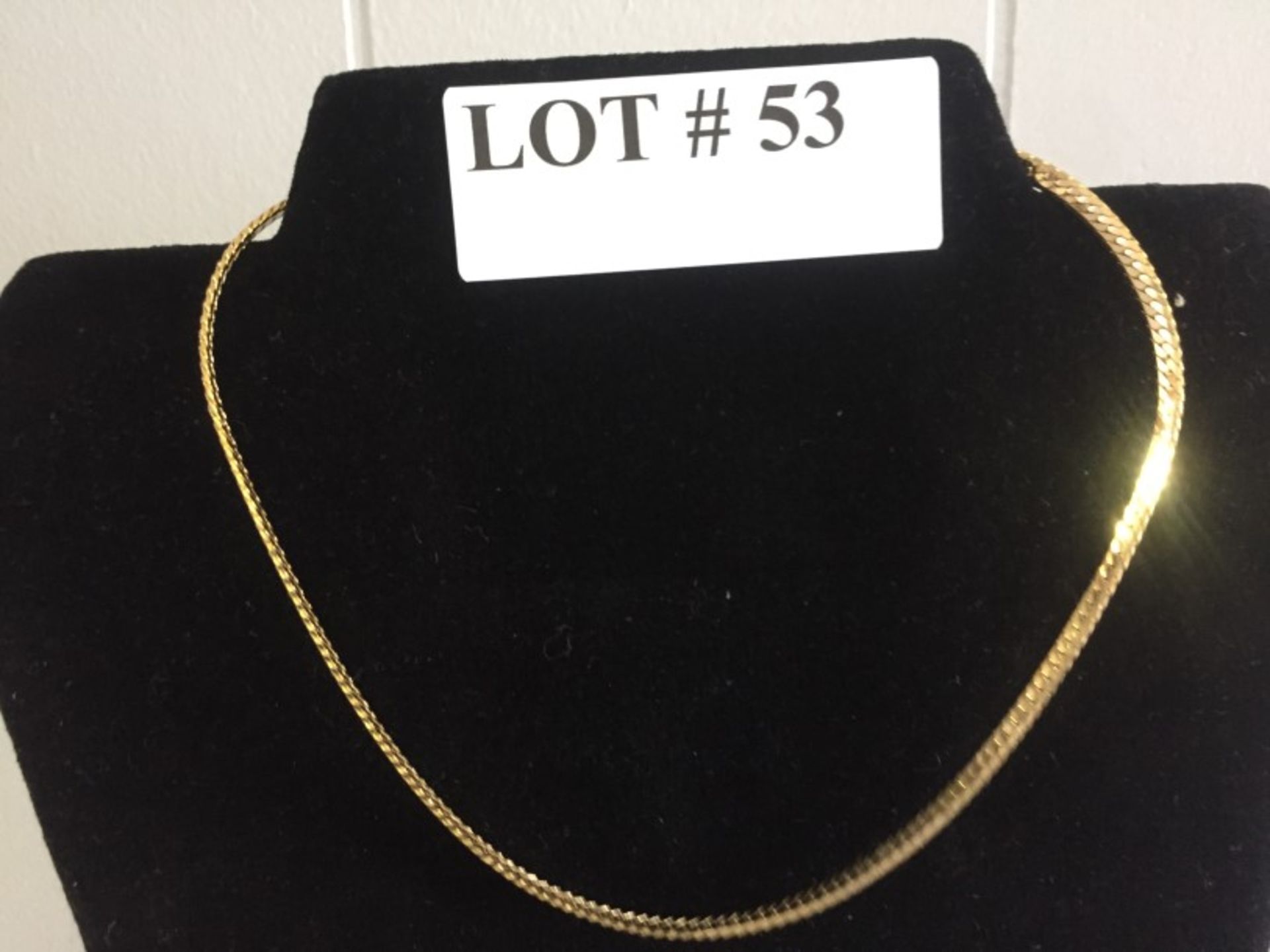 Herring Bone "14" Gold Plated Chain