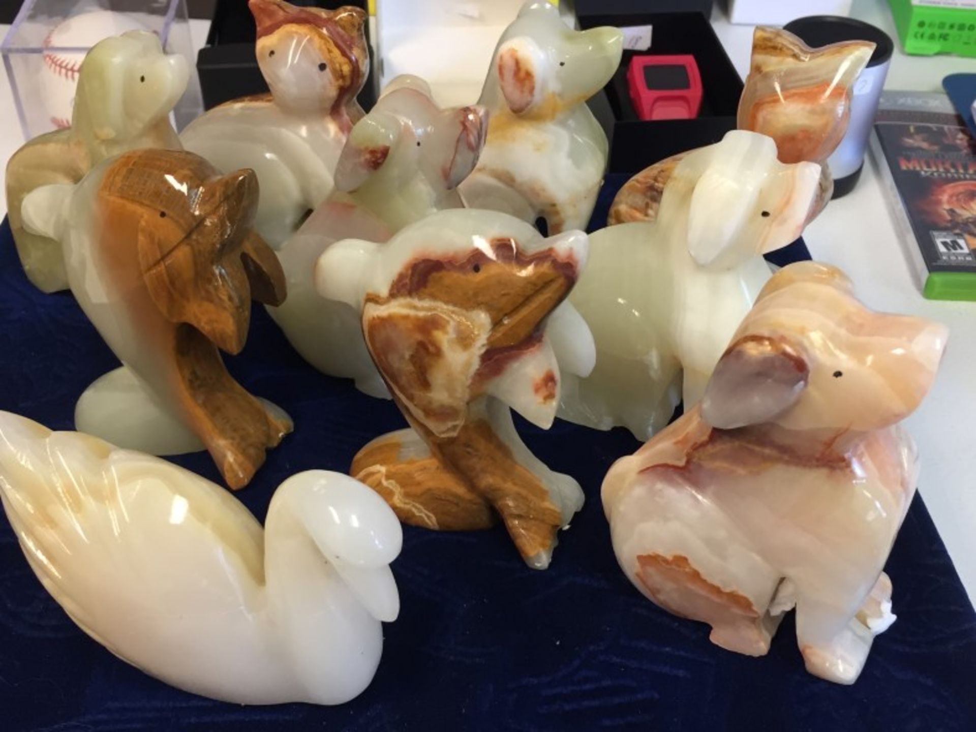 Lot of 10 Hand Carved stone animals