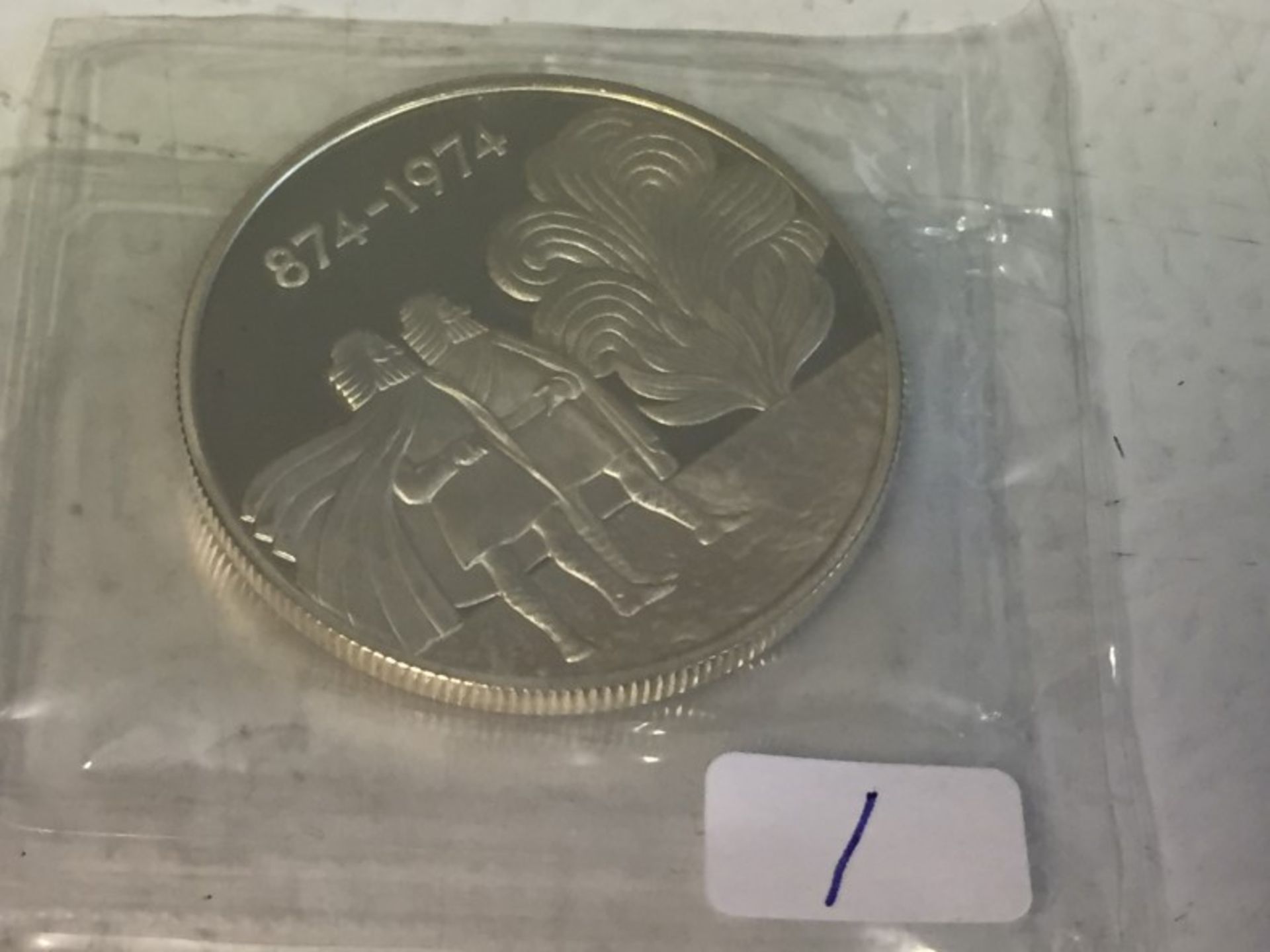 1874-1974 1000 Kronur Silver Coin