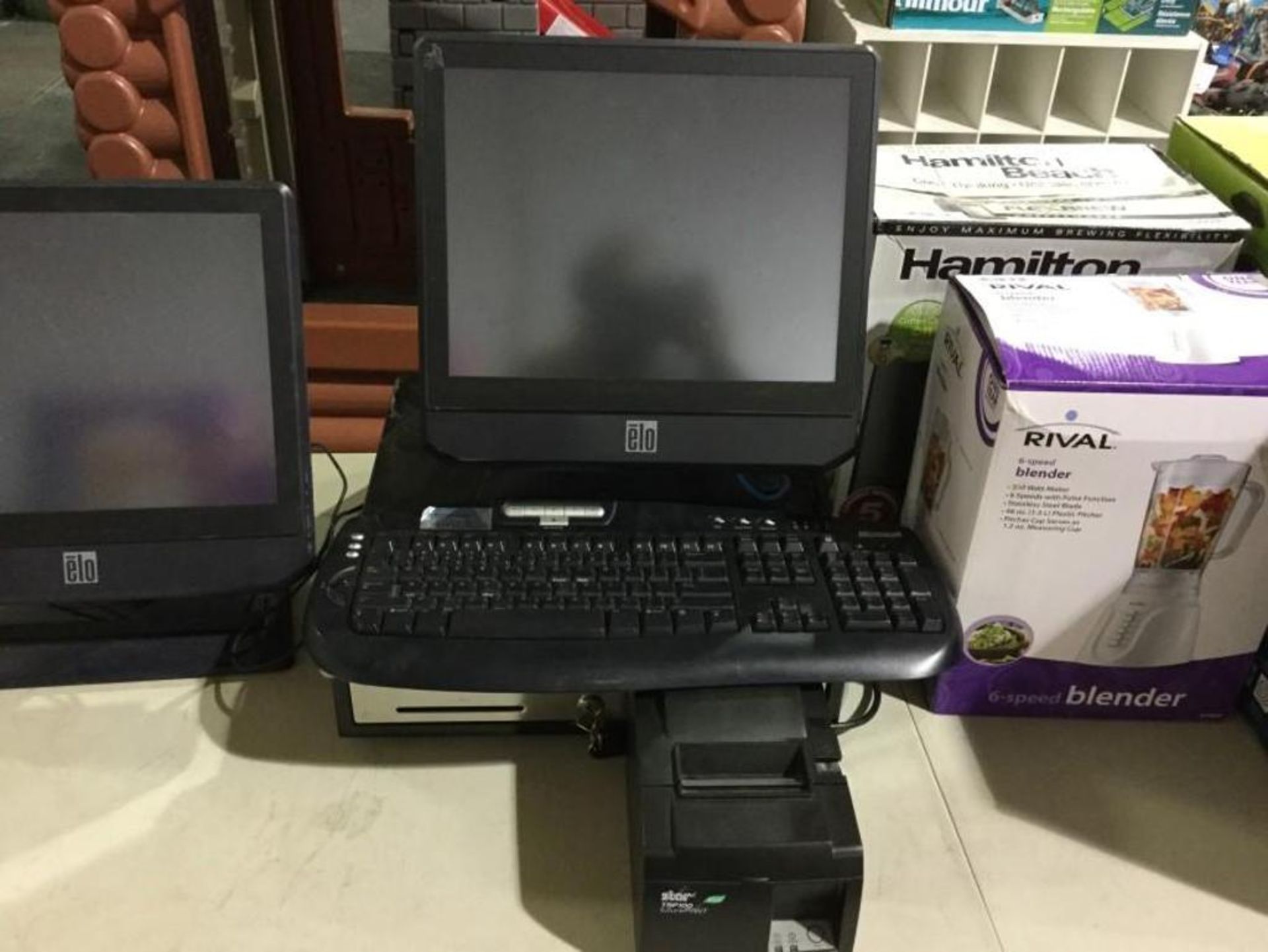 Touch Screen Computer System with Cash Drawer, Printer and Keyboard
