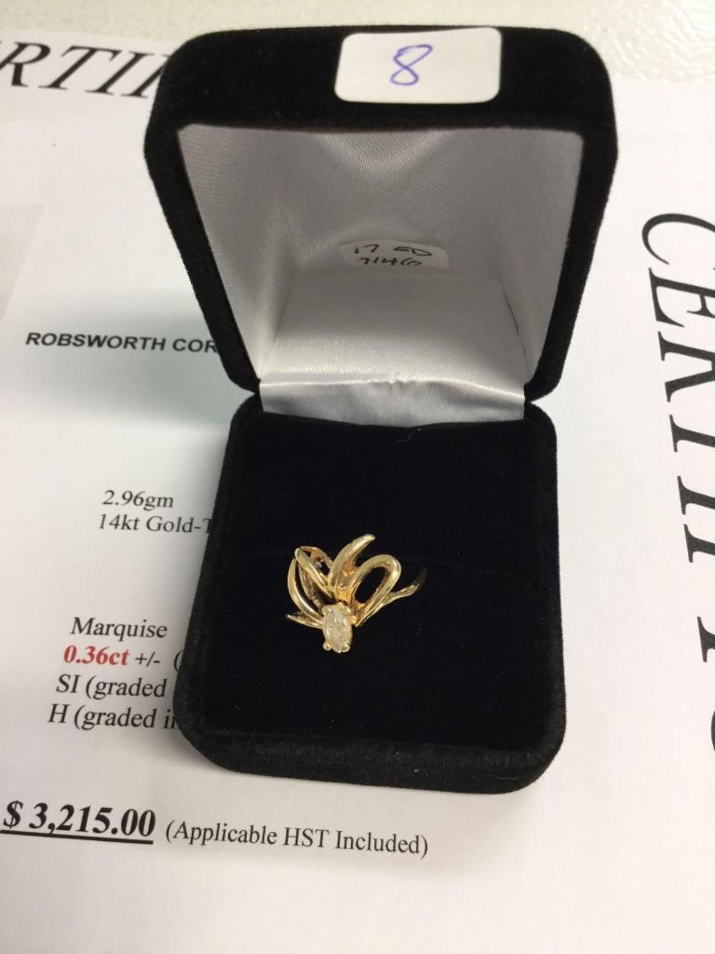 Ladies 14 Karat Gold Diamond Ring Appraisal value $3215 - Image 2 of 2