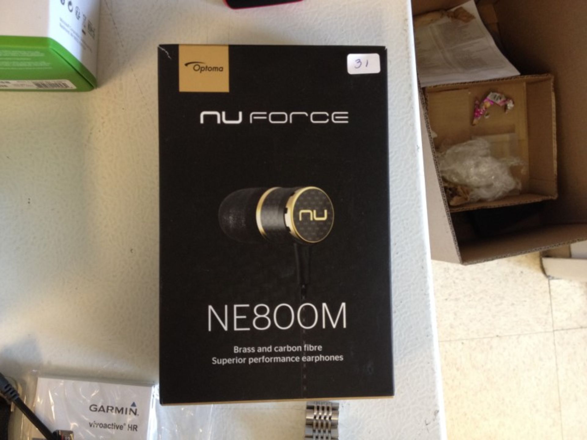 NU force NE 800M Brass and Black earphones